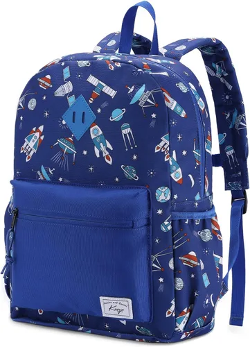 Vista 9 de Kasqo Mochila infantil para niños y niñas, mochila escolar de jardín de Dinosaurio Negro