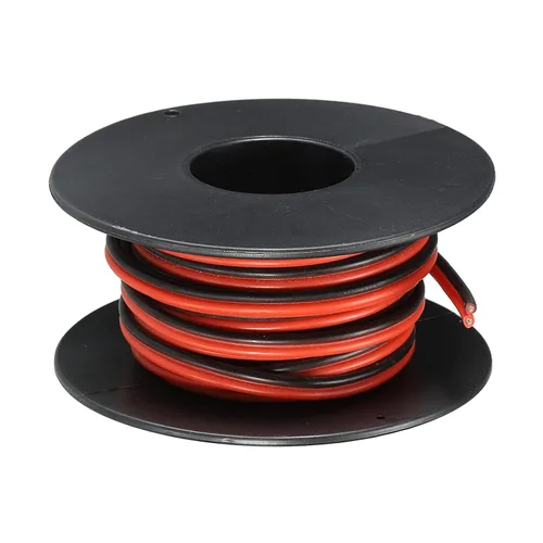 Vista 18 de MECCANIXITY Alambre de calibre 14, 2 conductores, alambre de silicona paralelo de 14 AWG, alambre trenzado de alambre de cobre estañado, carrete