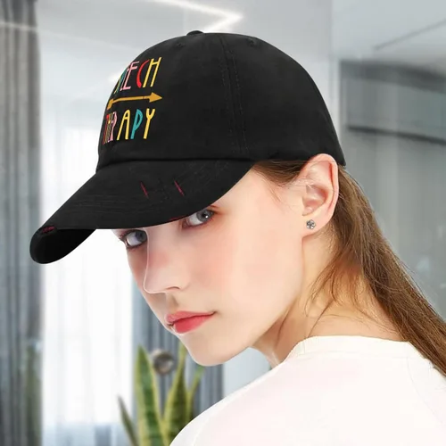 Vista 5 de Mens Baseball Cap Hat for Women's Funny Hat Light Weight Speech Therapys Squad Sun Visor Hat