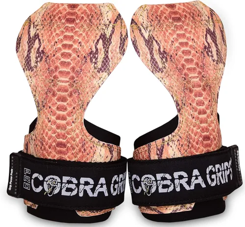 Vista 25 de Cobra Grips Weight Lifting Gloves with Adjustable Neoprene Padded Wrist Wraps - Heavy Duty Alternative to Power Lifting Hooks for Deadlifts Una goma