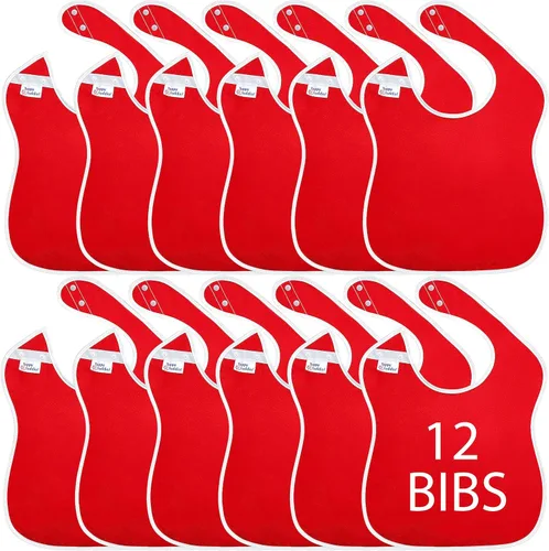 Vista 13 de Baberos grandes impermeables Colección Primary - 4pk, 12pk, 48pk