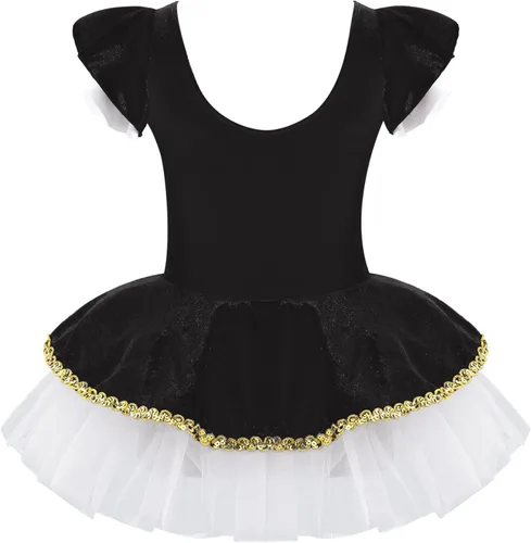 Vista 2 de Kids Girls Ballet Dance Dress Leotard Festival Fairytale Cosplay Costume Tutu Skirt Dancewear