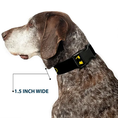 Vista 7 de Buckle-Down Collar de clip de plástico – Batman Shield Negro/Amarillo – 1 pulgada de ancho – Se adapta a 9-15 pulgadas Cuello – Pequeño 1" Wide