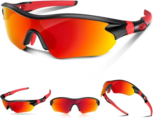 Vista 23 de Gafas de sol deportivas polarizadas para hombres y mujeres, jóvenes, béisbol, correr, pesca, tenis, golf, ciclismo, conducción, motor TAC UV400 TR90