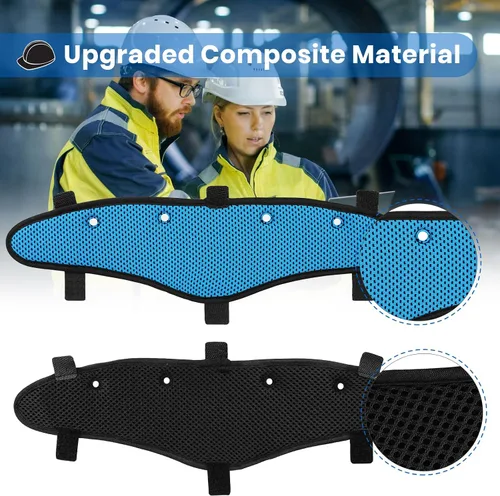 Vista 3 de 9 unidades de bandas de sudor para casco duro, lavables, reutilizables, protectores de sudor, accesorios para cascos de aire, color azul