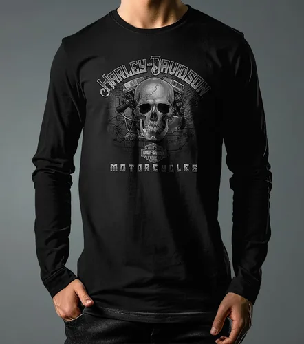 Vista 3 de Harley-Davidson Military - Camiseta de manga larga para hombre - Overseas Tour Patriot Eagle