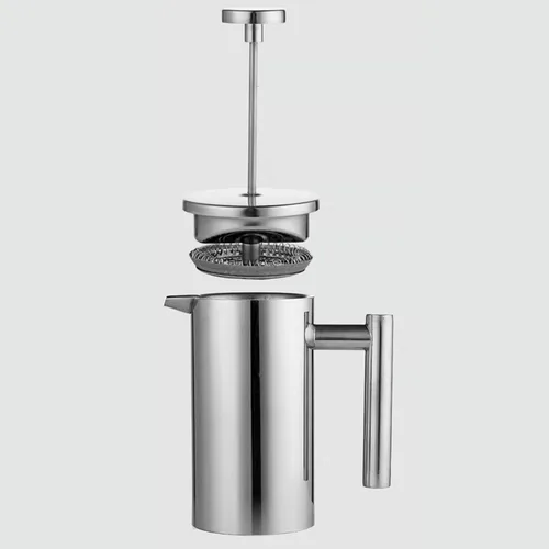 Vista 2 de French Press - Cafetera de doble pared de acero inoxidable de grado 304 para café expreso y tetera, sin óxido, apta para lavavajillas, 34 onzas