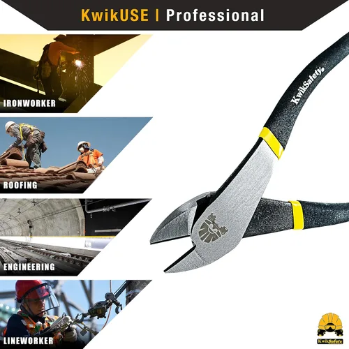 Vista 5 de KwikSafety - Charlotte, NC - PINZA Alicates de ferretería Alicates de corte diagonal de alta resistencia, cabeza en ángulo, barras de refuerzo