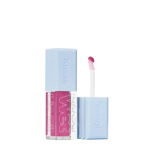 Vista 15 de Kosas Wet Lip Oil Gloss - Tratamiento hidratante y voluminizador de labios con ácido hialurónico y péptidos, acabado no pegajoso (sin abrir)