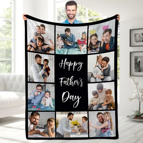 Vista 21 de Manta con fotos personalizada para novio, regalos del día de San Valentín, manta de fotos personalizada, regalos de novio de novia, regalos del día