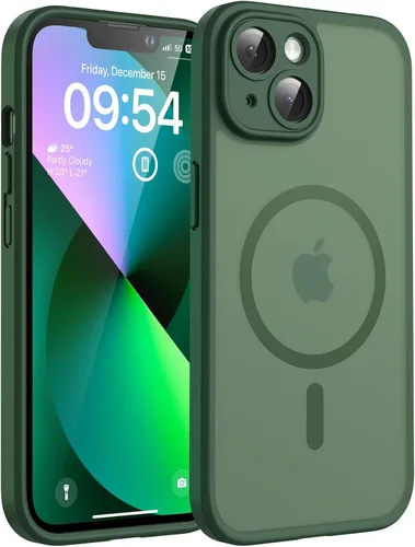 Vista 186 de TOCOL Funda para iPhone 11, compatible con Magsafe, protección completa de cámara, imanes integrados, protección contra caídas, funda translúcida