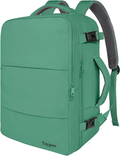 Vista 43 de Taygeer - Mochila de viaje para mujeres, mochila de cabina con puerto de carga USB y bolsa para zapatos, mochila TSA para laptop de 15.6 pulgadas