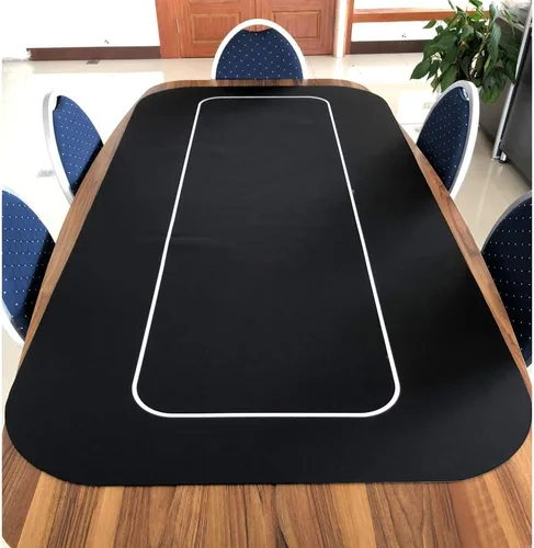 Vista 3 de Yuanhe 70 "x 35" Rectángulo portátil Sure Stick Espuma de goma Poker Mesa de Poker Layout Mat (Negro)