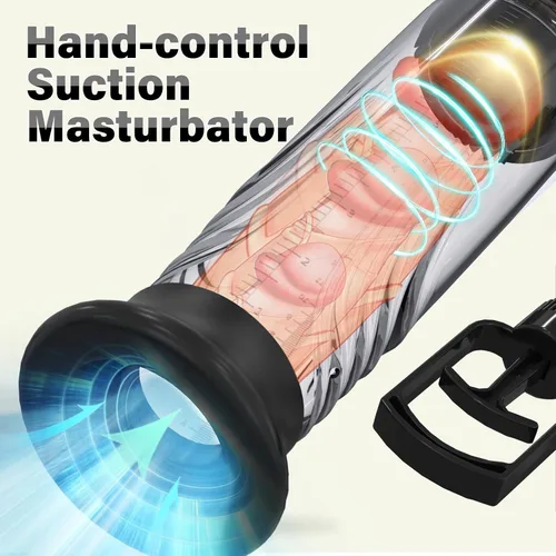 Vista 2 de Bomba de vacío para pene, amplificador manual de pene, dispositivo de bombeo de aire de presión, juguetes sexuales para hombres adultos