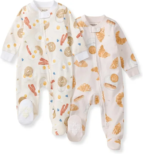 Vista 236 de Burt's Bees Baby - Pijama de una pieza para bebé, mameluco para dormir y jugar, algodón 100% orgánico, cremallera frontal