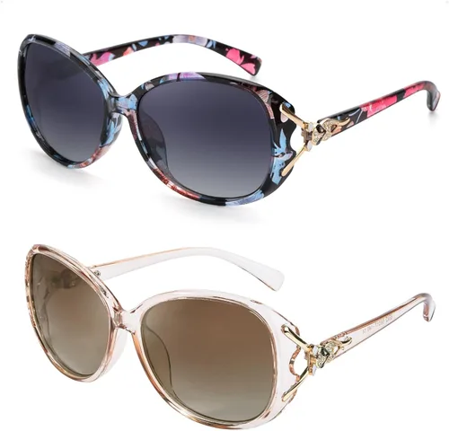 Vista 25 de FIMILU Gafas de sol para mujer, lentes de sol polarizados de gran tamaño, gafas de sol grandes para mujer, protección UV