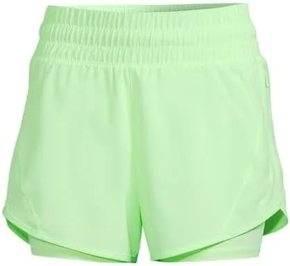 Vista 5 de Pantalones cortos de correr para mujer con forro de bicicleta con bolsillos laterales con cremallera