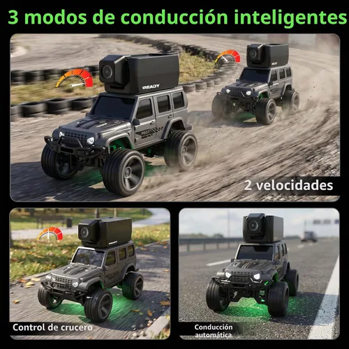 Vista 9 de 1/64 FPV Mini RC Car Truck Camera Toys with LCD Screen for Kids Adults Gift Dark Gray
