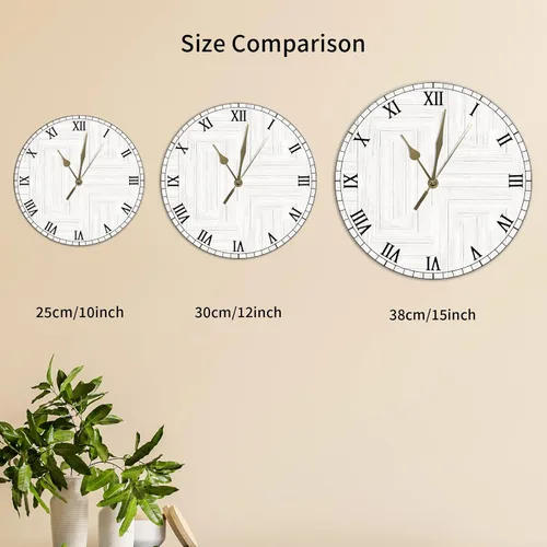 Vista 6 de Reloj de pared de madera con texto en inglés "It's Five O'clock Somewhere" - Reloj de pared de madera con loro costero tropical, cóctel, reloj