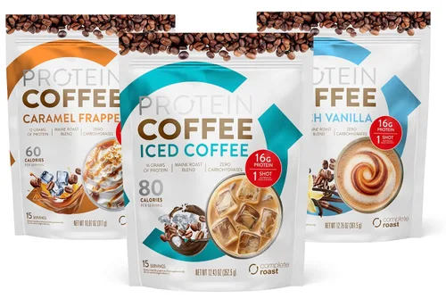 Vista 10 de Complete Roast - Paquete de 3 Frapé de caramelo, café helado y vainilla (frapé de caramelo, café con leche moca, mantequilla de maní moca)