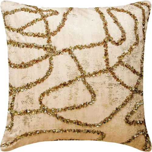 Vista 7 de The HomeCentric Funda de almohada dorada, funda de almohada geométrica moderna, funda de almohada de 12 x 12 pulgadas (11.8 x 11.8 in), funda
