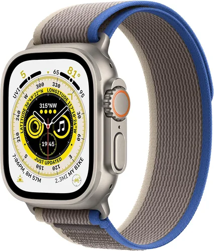 Vista 15 de Apple Watch Ultra [GPS + Celular 49mm] Caja de titanio con correa Alpine verde, pequeña (renovada)