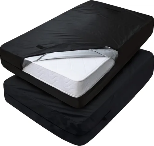 Vista 7 de Bolsas para colchones para mudanza y almacenamiento tamaño Twin, protector de colchón impermeable, funda de colchón con asas de servicio pesado