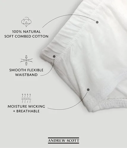 Vista 3 de Andrew Scott Basics Little BoysBig Boys 10 Pack Cotton Sport Brief Underwear