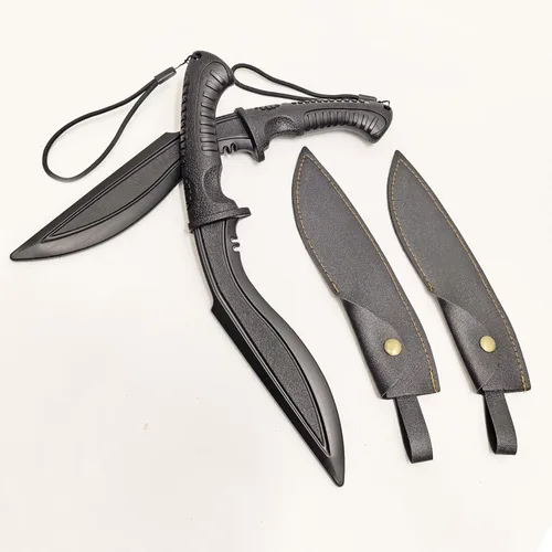 Vista 2 de Palabra corta de plástico Cuchillo corto de polipropileno de alta dureza de 12 pulgadas de longitud estilo nepalí tanto con vaina de PU práctica