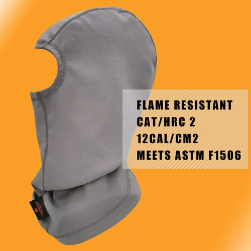Vista 3 de LANLFY 2PACK FR Pasamontañas de soldadura 100% algodón máscara completa HRC2 protector de cuello arco flash cabeza cubierta