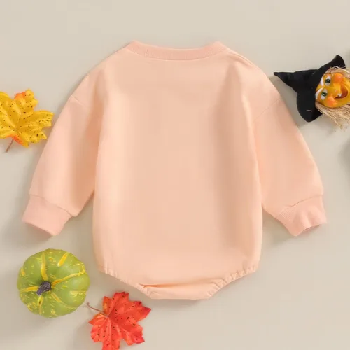 Vista 82 de Adobabirl Traje de Halloween para bebé, sudadera de fantasma, calabaza, mameluco, suéter de gran tamaño, lindo para otoño e invierno