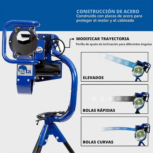Vista 5 de BATA Baseball and Softball Combo Wheel Pitching Machine, Youth and Adult Automatic Pitch Machine for Baseballs and Softballs, Practice Training
