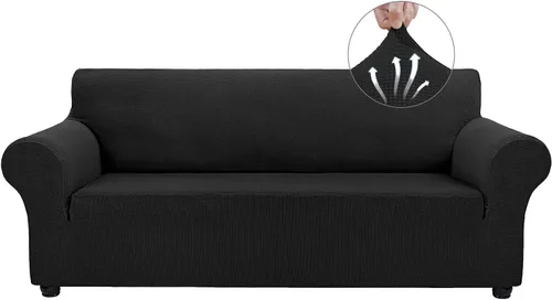 Vista 14 de Asnomy Fundas de sofá para sofá de 2 cojines, fundas elásticas para sofá biplaza, protector de mascotas, fundas de muebles para perros y gatos, tela