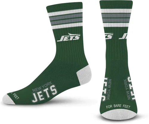 Vista 21 de For Bare Feet - Calcetines para hombre de la NFL, con 4 rayas, de la serie Deuce Performance Crew Los Ángeles Rams