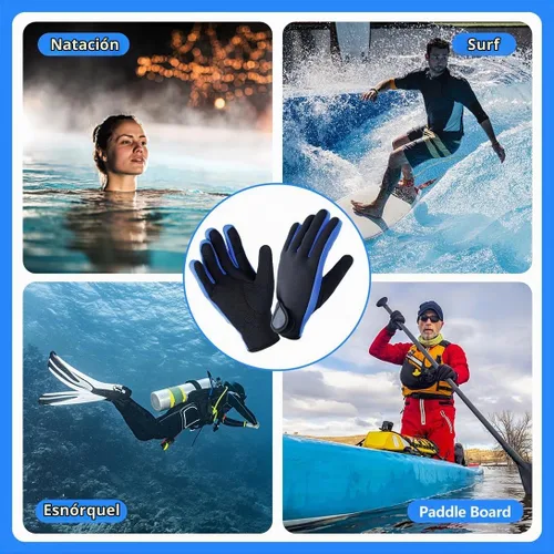 Vista 6 de Micosuza Guantes de buceo de neopreno de 1,5 mm de cinco dedos