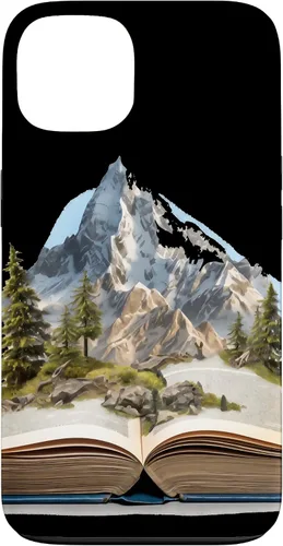 Vista 7 de Funda de lectura para iPhone 12 Pro Max Book Mountain Nature Bookworm Reader Hiker