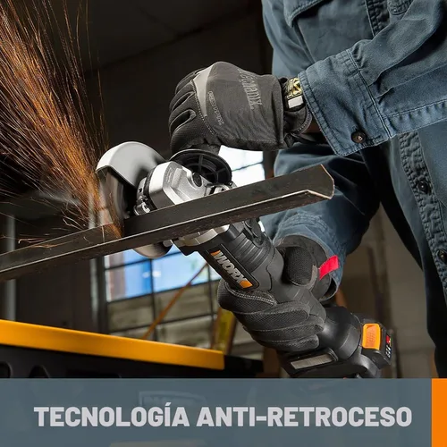 Vista 5 de WORX Amoladora angular inalámbrica de 4.5 "sin escobillas de 20V, WX812L