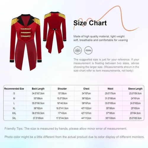 Vista 7 de Abrigo retro de terciopelo victoriano para mujer, chaqueta steampunk, disfraz de circo