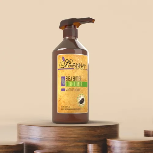 Vista 4 de Savannah Hair Therapy Acondicionador sin sulfato, acondicionador para cabello rizado, acondicionador natural para cabello, acondicionador de humedad