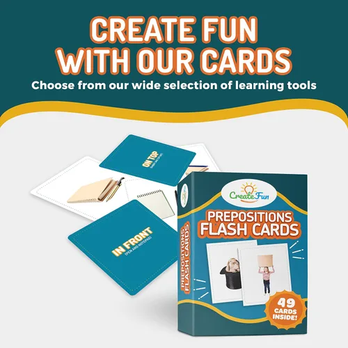Vista 8 de 49 tarjetas flash de constructor de vocabulario de preposición Vol 1 incluye 7 preposiciones de tarjetas de imagen con 5 juegos de aprendizaje