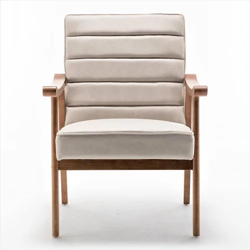 Vista 11 de Container Furniture Direct Silla decorativa moderna de mediados de siglo con diseño de sillón de marco abierto, amortiguación de espuma de felpa