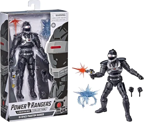 Vista 3 de Power Rangers Lightning Collection in Space Phantom Ranger - Figura de acción coleccionable de 6 pulgadas con accesorios, a partir de 4 años