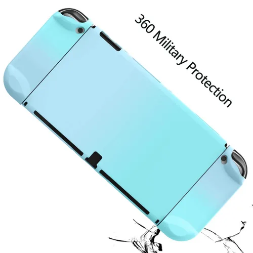 Vista 8 de COMCOOL Dockable Case for Nintendo Switch Oled - [9 FT Military Grade Drop Protection] [with Tempered Glass Screen Protector and Thumb Grips]