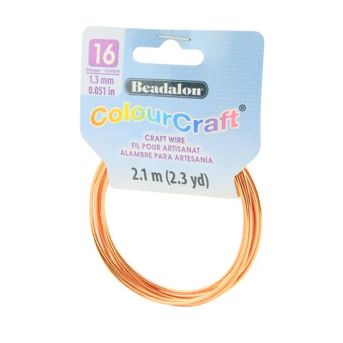 Vista 3 de Beadalon ColourCraft - Alambre para hacer joyas, artesanía pesada, núcleo de cobre estructural, calibre 16, bobina de cobre de 2.3 yardas