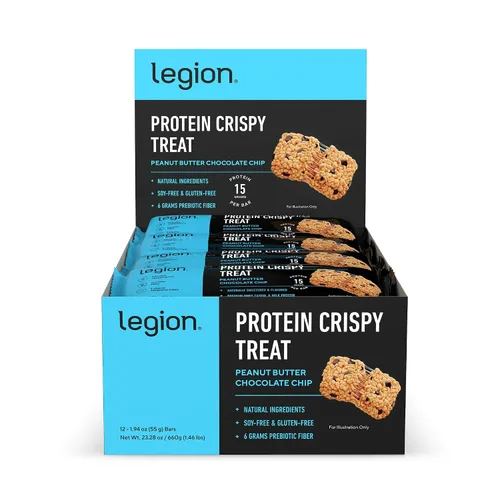Vista 13 de Legion Barra de proteína de masa de galletas con chispas de chocolate, barras de proteína de suero de leche 100% bajas en azúcar, altas en proteínas