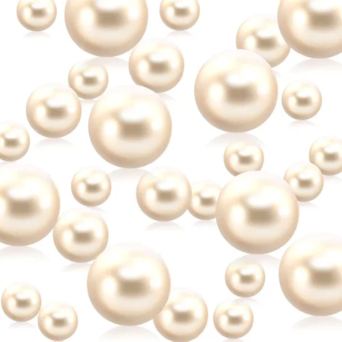 Vista 36 de 200 PIEZAS de Rellenos de Jarrón Verdes, Perlas de Cuentas para Centros de Mesa en Jarrones, Perlas Falsas de 10/14/20 MM sin Agujero para Boda