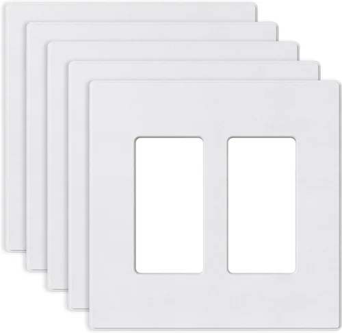 Vista 32 de ELEGRP Placas decorativas de pared sin tornillos, de tamaño mediano, cubierta termoplástica irrompible para interruptor de salida de receptáculo