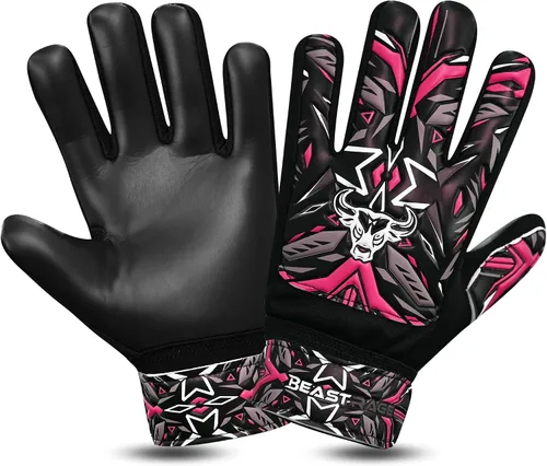 Vista 13 de BEAST RAGE Guantes de portero de fútbol, guantes de portero para niños y jóvenes, guantes de portero de fútbol con agarre fuerte, soporte de muñeca