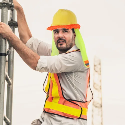 Vista 5 de 10 piezas de casco duro para el sol con cierres seguros, casco de construcción, sombrero, sombrero, construcción, sombrero, se adapta a cascos