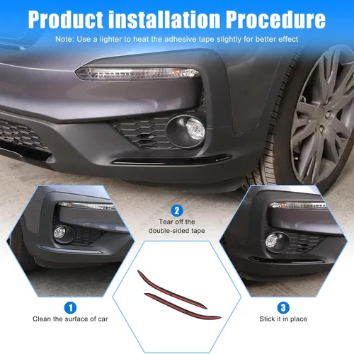 Vista 5 de 2 protectores de parachoques delantero de automóvil para Honda Pilot 2019-2022, protector de parachoques delantero automotriz antiarañazos Negro